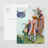 Koning & Koningin van het Hart, Alice & de Cheshir Briefkaart (Voorkant / Achterkant)