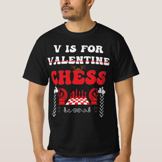 Koning/Koningin van het Hart: Checkmate Uw Weg naa T-shirt (Voorkant)