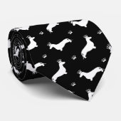 Koning Kort Haar Dachshund - patroon 2 Stropdas (Opgerold)