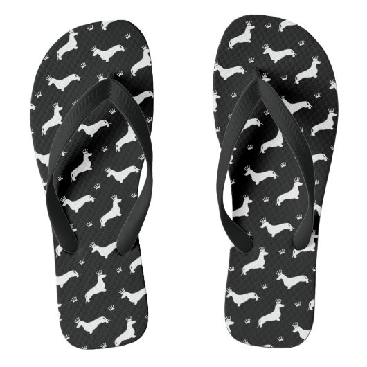 Koning Kort Haar Dachshund - patroon 2 Teenslippers (Voetbed)