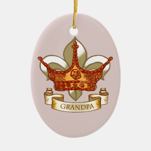 Koning Kroon Opa ornament (Voorkant)