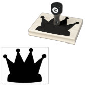 Koning kroon, Silhouette, 4 x 5 inch Rubber Stamp Rubberstempel (Gestempeld)