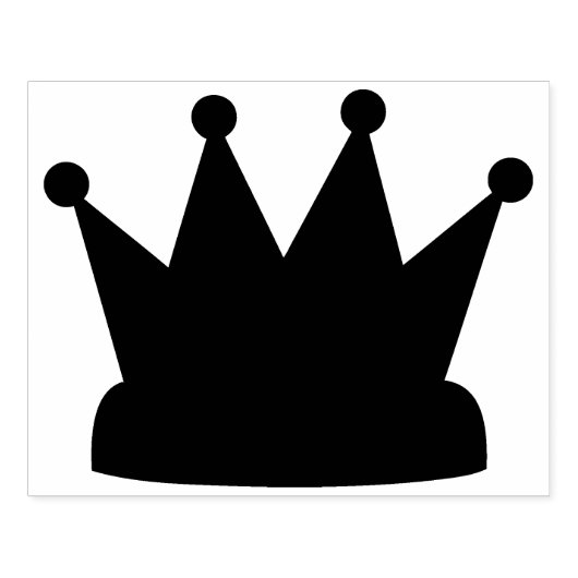 Koning kroon, Silhouette, 4 x 5 inch Rubber Stamp Rubberstempel (Afrduk)