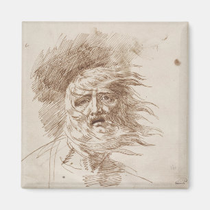 Koning Lear in het Storm (pen en bistre inkt op pa Magneet