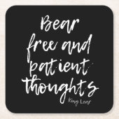 KONING LEAR SHAKESPEARE PATIËNTE DENKEN KARTONNEN ONDERZETTERS (Voorkant)