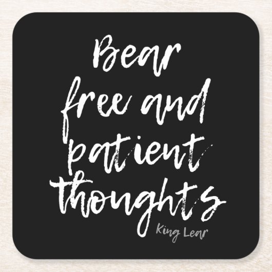 KONING LEAR SHAKESPEARE PATIËNTE DENKEN KARTONNEN ONDERZETTERS (Voorkant)