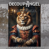 Koning Leeuw -Decoupage- Tissuepapier