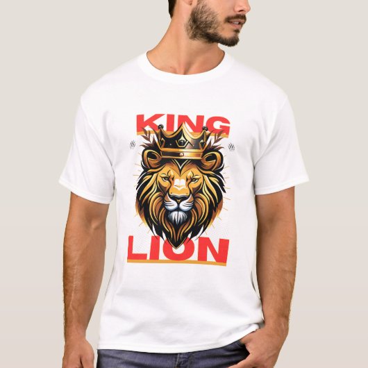 Koning Leeuw - Majestueuze kracht en trots T-shirt (Voorkant)
