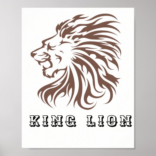 koning leeuw poster (Voorkant)