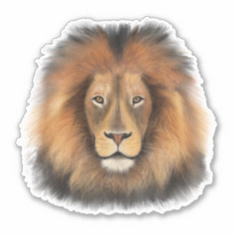 koning leeuw van de jungle realistische mannelijke sticker