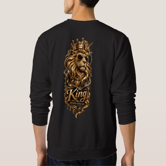 Koning Leeuwen Sweatshirt Met Kroon (Achterkant)
