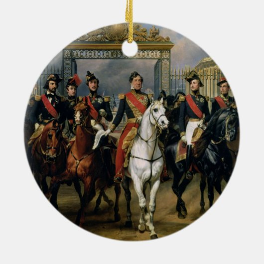 Koning Louis-Philippe (1773-1850) van Frankrijk en Keramisch Ornament (Achterkant)