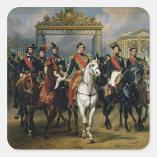 Koning Louis-Philippe (1773-1850) van Frankrijk en Vierkante Sticker