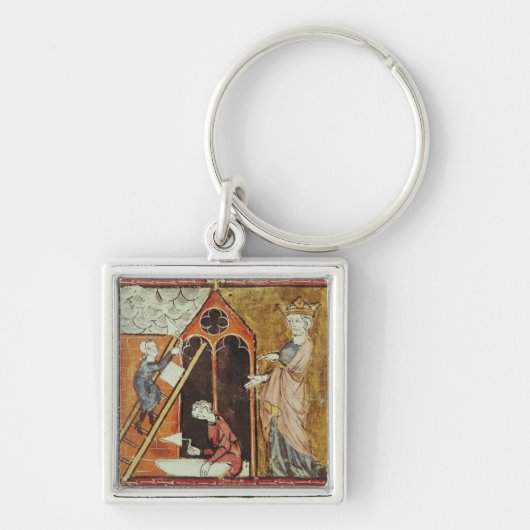 Koning Louis VI De bouw van Sleutelhanger (Voorkant)