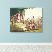 Koning Manco Capac en koningin Coya Mama ontvangen Canvas Afdruk (Insitu (Houten vloer))