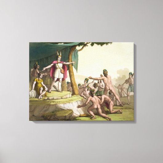 Koning Manco Capac en koningin Coya Mama ontvangen Canvas Afdruk (Voorkant)