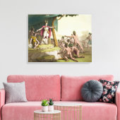 Koning Manco Capac en koningin Coya Mama ontvangen Canvas Afdruk (Insitu (Woonkamer))