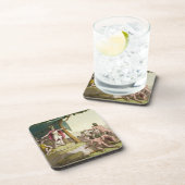 Koning Manco Capac en koningin Coya Mama ontvangen Drankjes Onderzetter (Rechterzijde)