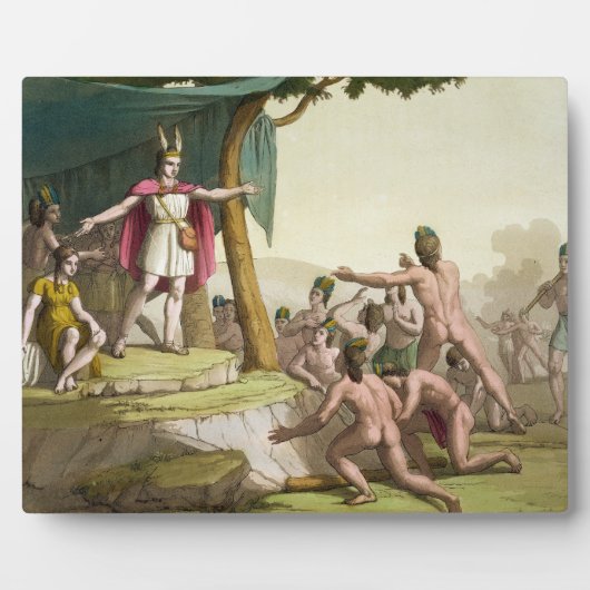 Koning Manco Capac en koningin Coya Mama ontvangen Fotoplaat (Voorkant)