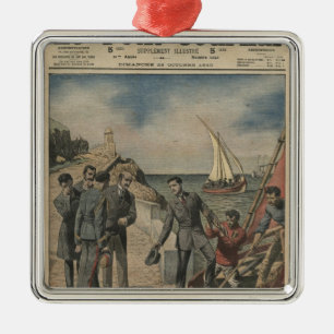Koning Manuel II van Portugal die voor afscheid ne Metalen Ornament