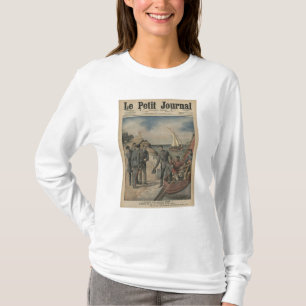 Koning Manuel II van Portugal die voor afscheid ne T-shirt