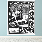 Koning Mark en Sir Tristram Canvas Afdruk (Insitu (Houten vloer))