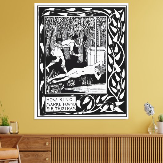 Koning Mark en Sir Tristram Canvas Afdruk (Insitu (Woonkamer))