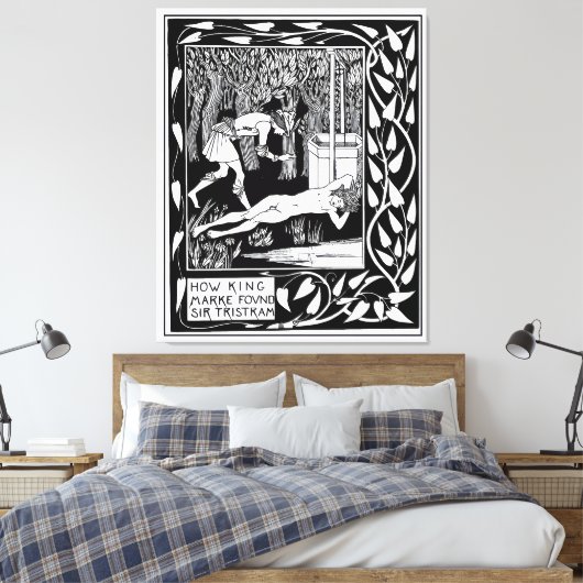 Koning Mark en Sir Tristram Canvas Afdruk (Insitu (Slaapkamer))