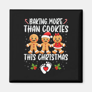 Koning meer dan koekjes deze kerst zwangere vrouw magneet