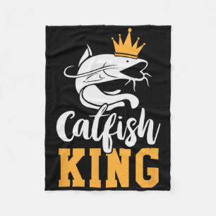 Koning Meerval Design Grappig Meerval Vissen Cadea Fleece Deken