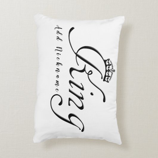 Koning met Kroon Accent Kussen (Achterkant (Verticaal))