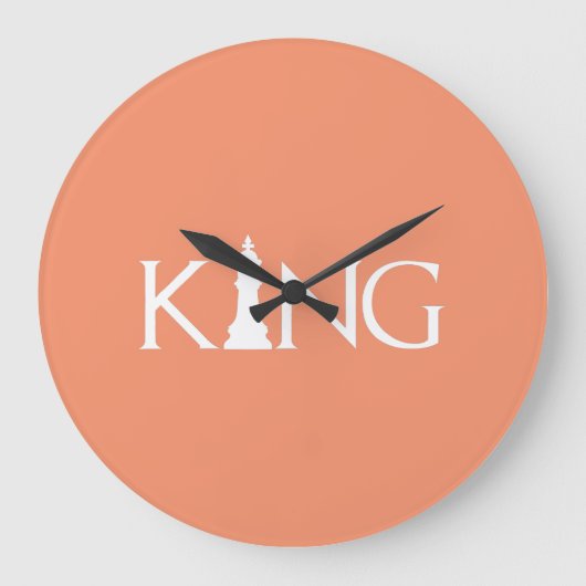 koning met schaakstuk grote klok (Voorkant)
