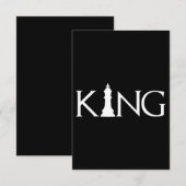 koning met schaakstuk informatiekaartje (Voorkant / Achterkant)