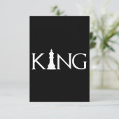 koning met schaakstuk informatiekaartje (Staand voorkant)