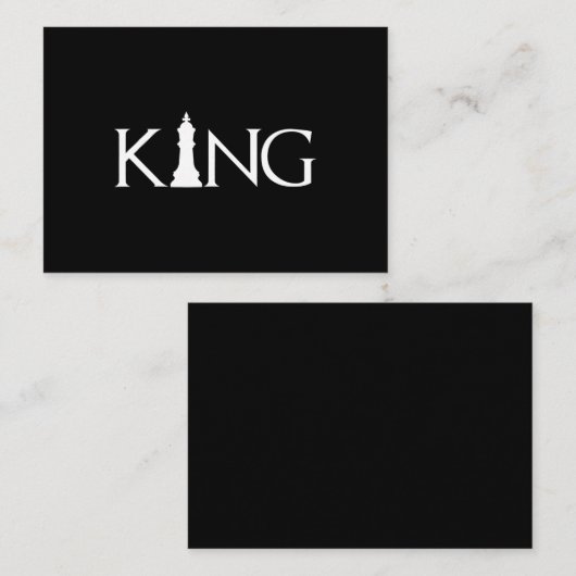 koning met schaakstuk informatiekaartje (Voorkant / Achterkant)