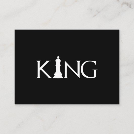 koning met schaakstuk informatiekaartje (Voorkant)