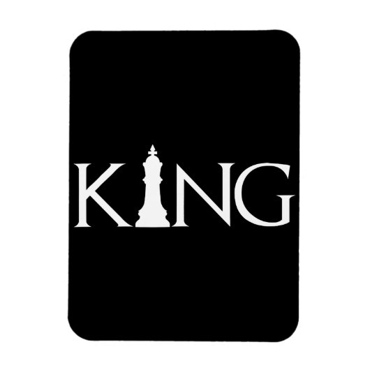 koning met schaakstuk magneet (Verticaal)