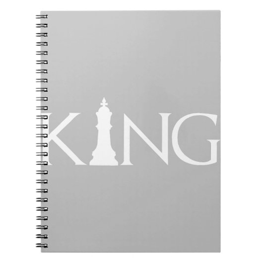 koning met schaakstuk notitieboek (Voorkant)