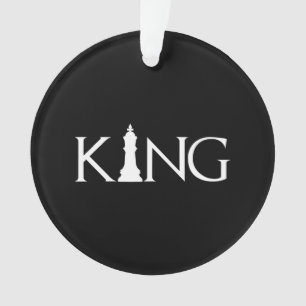 koning met schaakstuk ornament