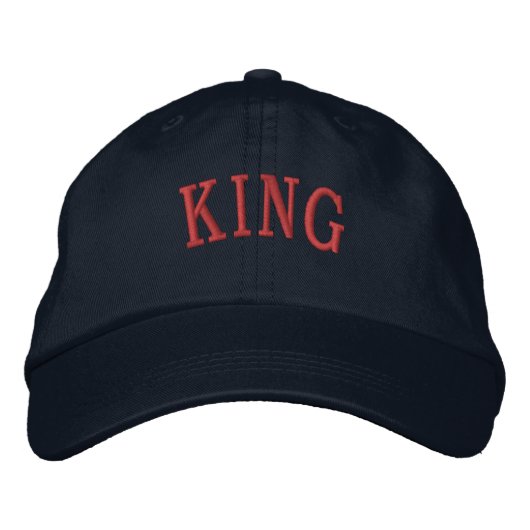 Koning Naam tekst Geborduurde petten Petten (Voorkant)