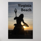 Koning Neptune Virginia Beach sunrise Poster (Voorkant)