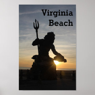 Koning Neptune Virginia Beach sunrise Poster