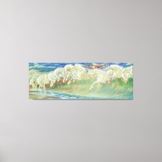 Koning Neptunus Paarden van Walter Crane Canvas Afdruk