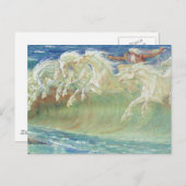 Koning Neptunus's paarden op het strand Briefkaart (Voorkant / Achterkant)