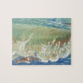 Koning Neptunus's paarden op het strand Legpuzzel (Horizontaal)