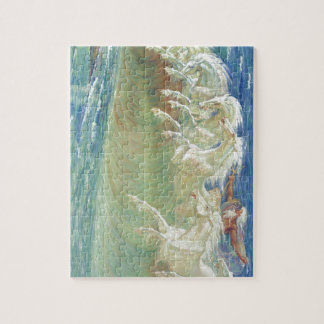 Koning Neptunus's paarden op het strand Legpuzzel