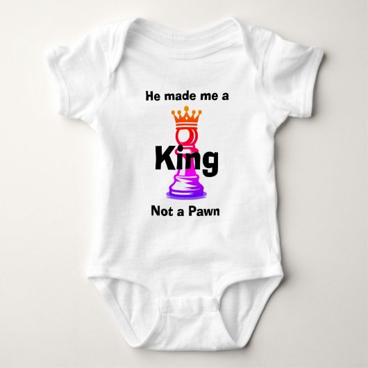 Koning Niet Pion Onsie Romper (Voorkant)