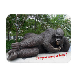 Koning Nyani pauzeert. NYC — fotomagneet Magneet