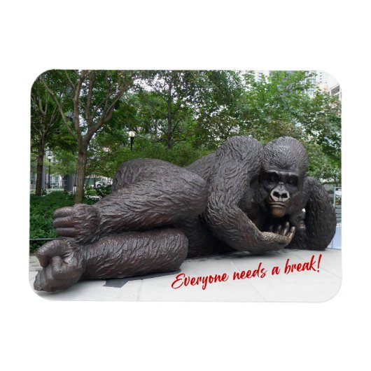 Koning Nyani pauzeert. NYC — fotomagneet Magneet (Horizontaal)