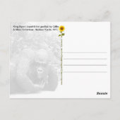 Koning Nyani pauzeert. NYC - H briefkaart (Achterkant)